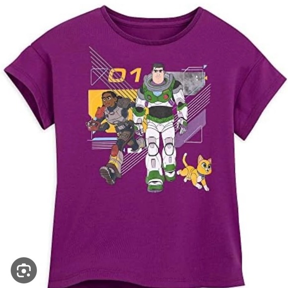 Disney Pixar Buzz Izzy, and Sox -Lightyear girls T-Shirt size 4 NWT Purple - Picture 6 of 6